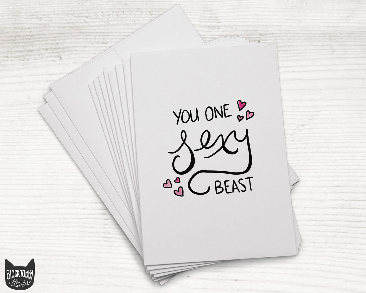 You One Sexy Beast - Greeting Cards – Black Tabby Studio