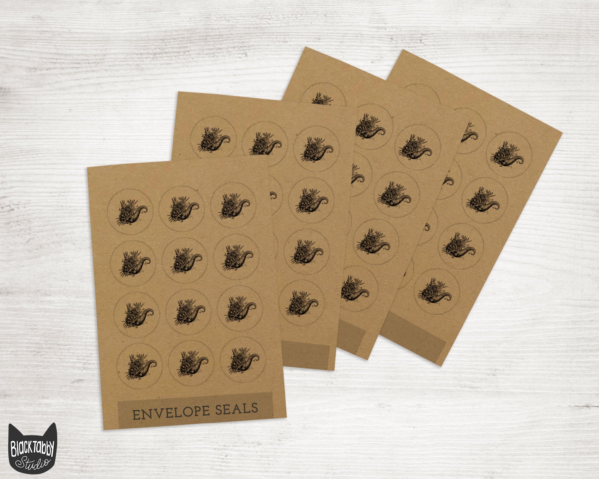 Snail Mail - 48 Sticker Seals for Envelopes & Stationery – Black Tabby  Studio