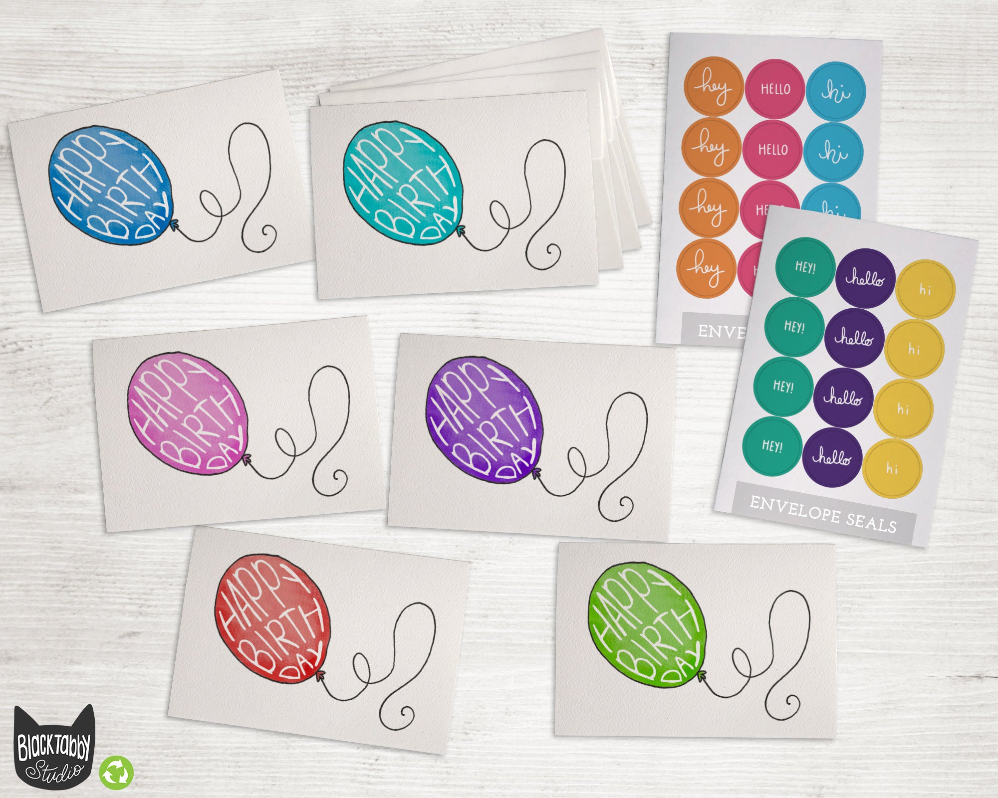 Cute & Colorful Thank You Sticker Seals for Envelopes & Stationery – Black  Tabby Studio